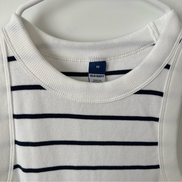 NWOT Old Navy Fitted Striped Sleeveless Rib-Knit Mini Dress - Picture 6 of 6